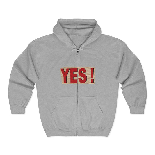 "YES!" Zip Up Hoodie